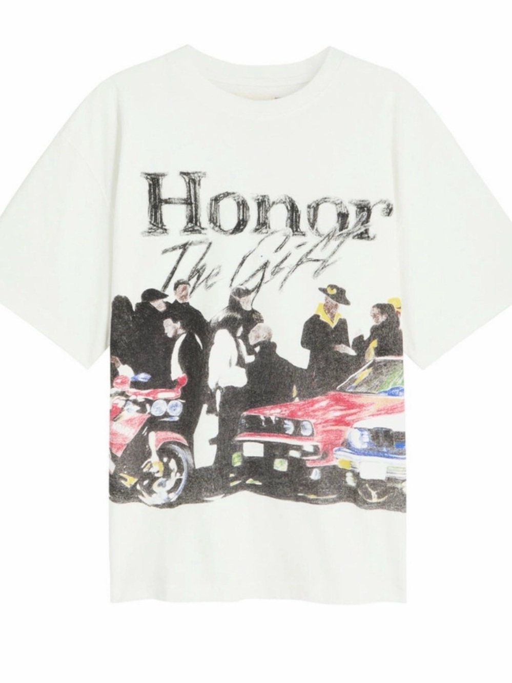 Honor The Gift “Shift” SS Tee White Sz XL | Graphic Boxy Streetwear
